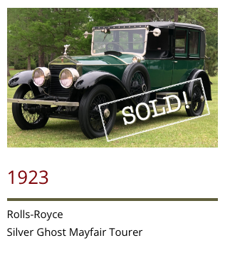 1923 RR SG Mayfair sold listing